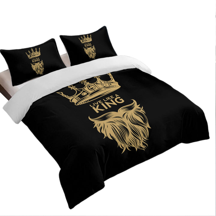 Mens Design Live Like a King Duvet Covers King