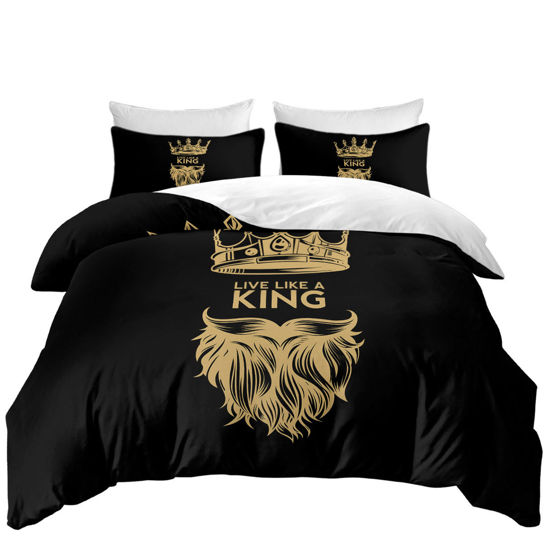 Mens Design Live Like a King Good Duvet Covers