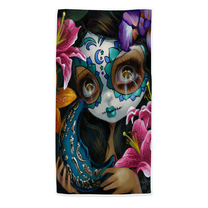 Milagros La Luna Day of the Dead Swims Towel