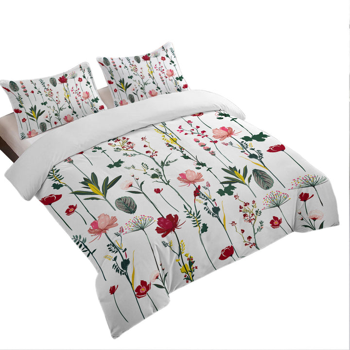 Modest Flower Garden Duvet Covers King