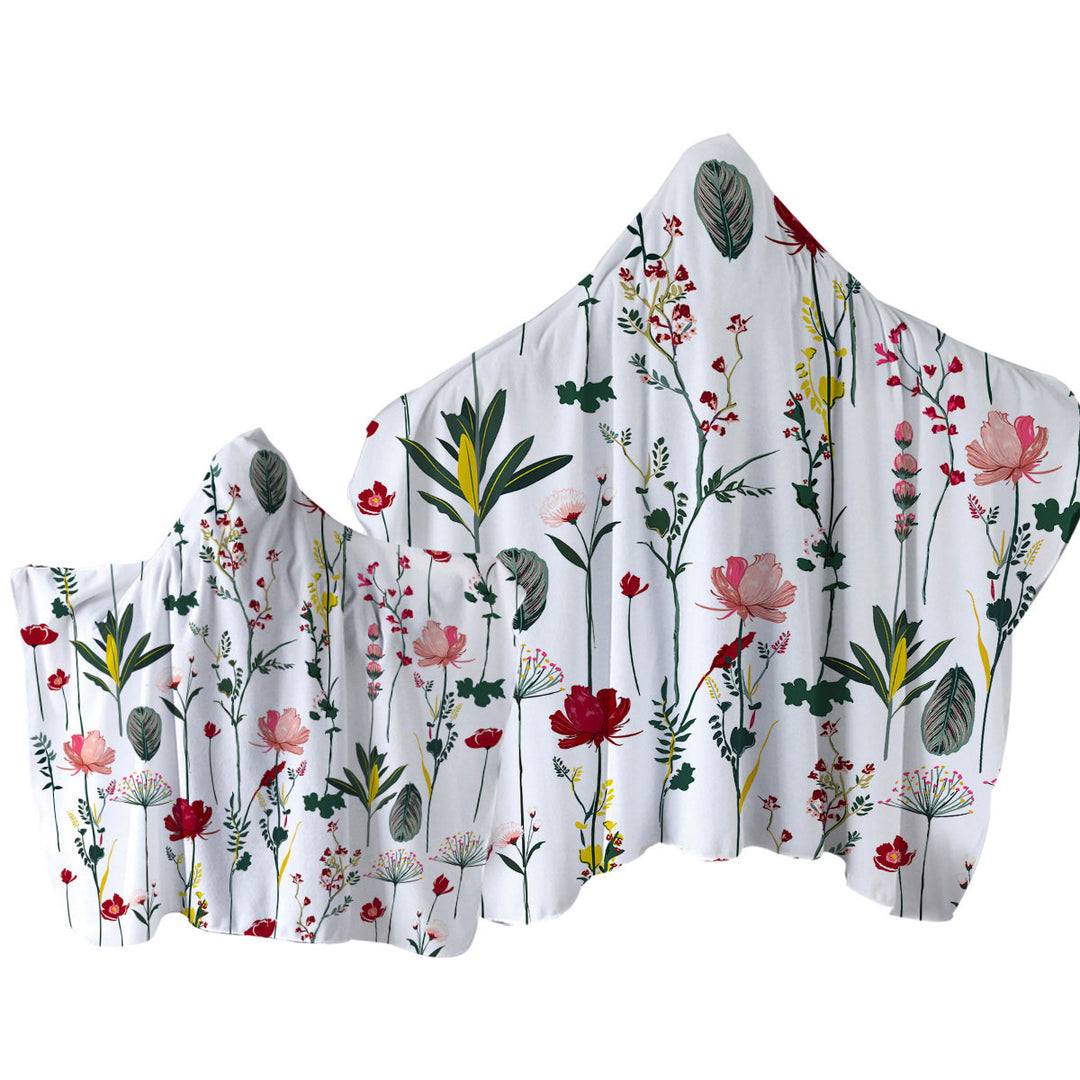 Modest Flower Garden Towel Hoodie