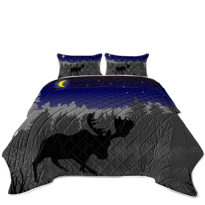 Moon Light Moose Coverlet