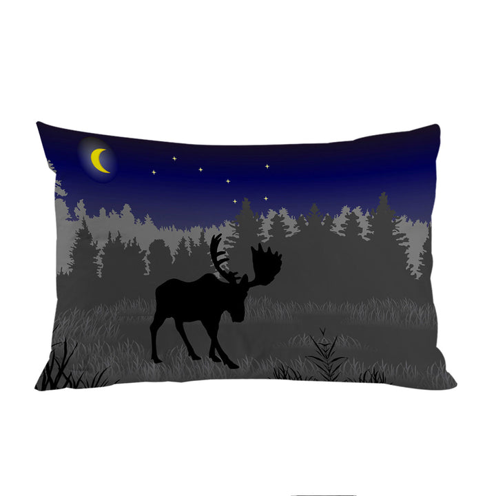 Moon Light Moose Pillow Cases