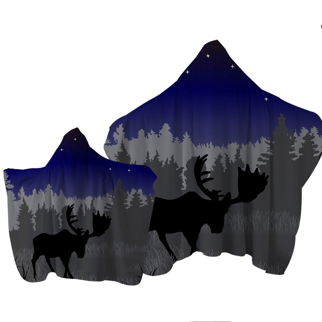 Moon Light Moose Towel Hoodie