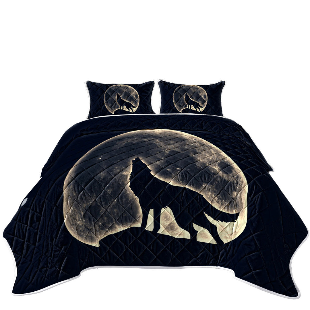 Moon Light Wolf Coverlet