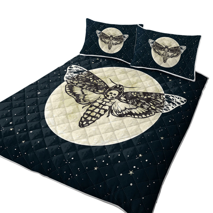 Moon Moth California King Quilt Sets