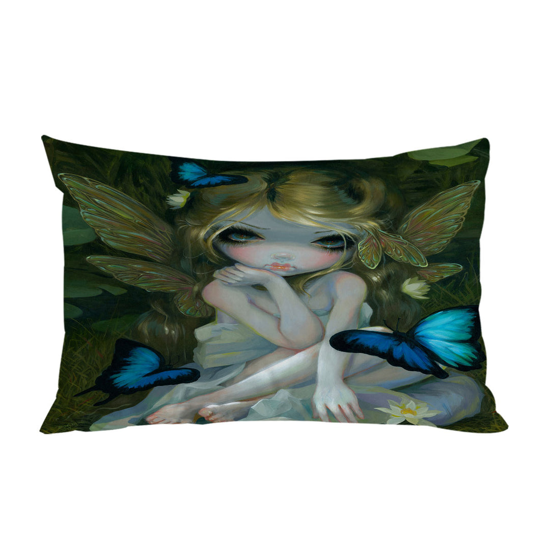 Morpho Butterflies and Lily the Forest Fairy Pillow Cases