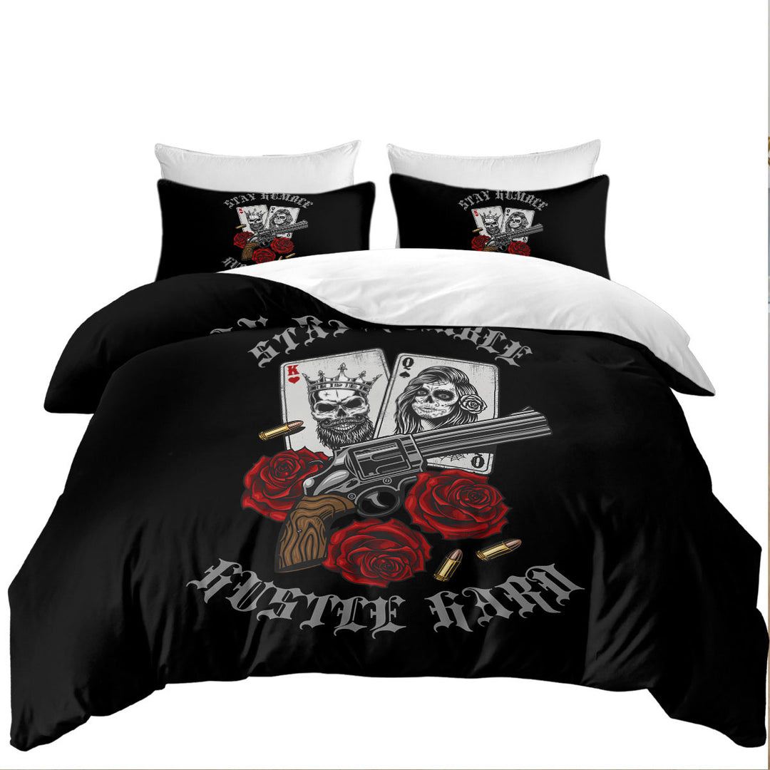 Motivational Quote Stay Humble Hustle Hard Coverlets