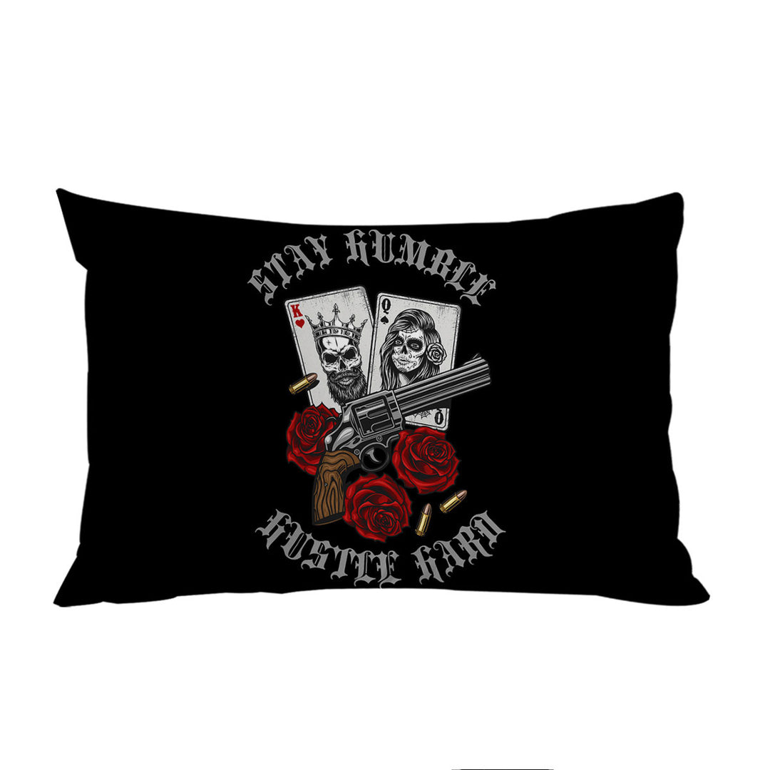 Motivational Quote Stay Humble Hustle Hard Pillowcase