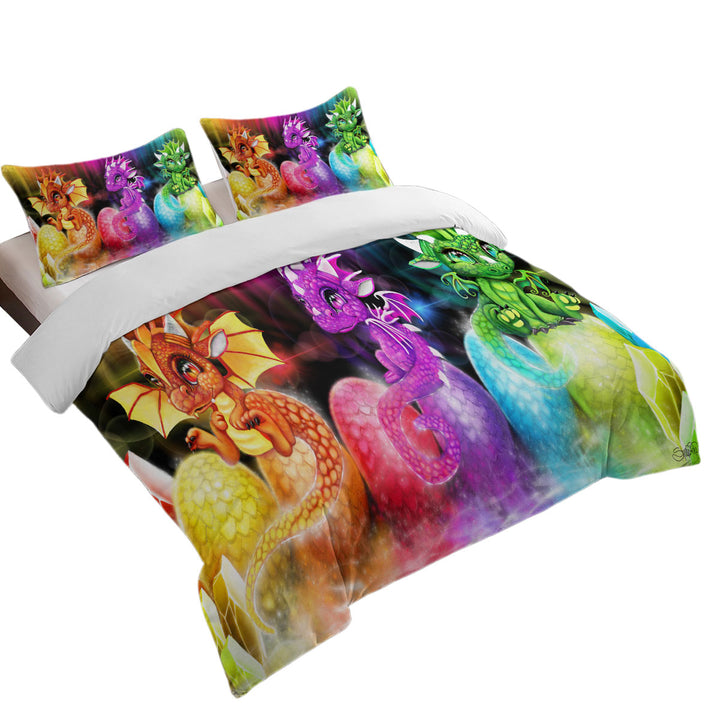 Multi Color Spectrum Lil Dragons Daybed Covers Sets