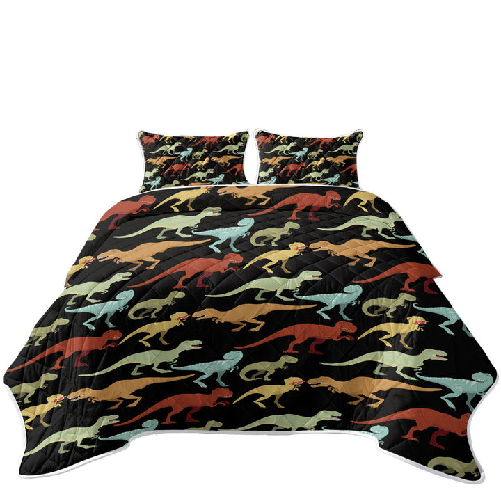 Multi Colored Dinosaurs T rex Coverlets