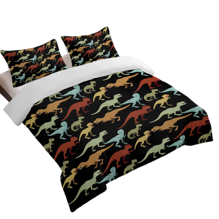 Multi Colored Dinosaurs T rex Duvet Covers