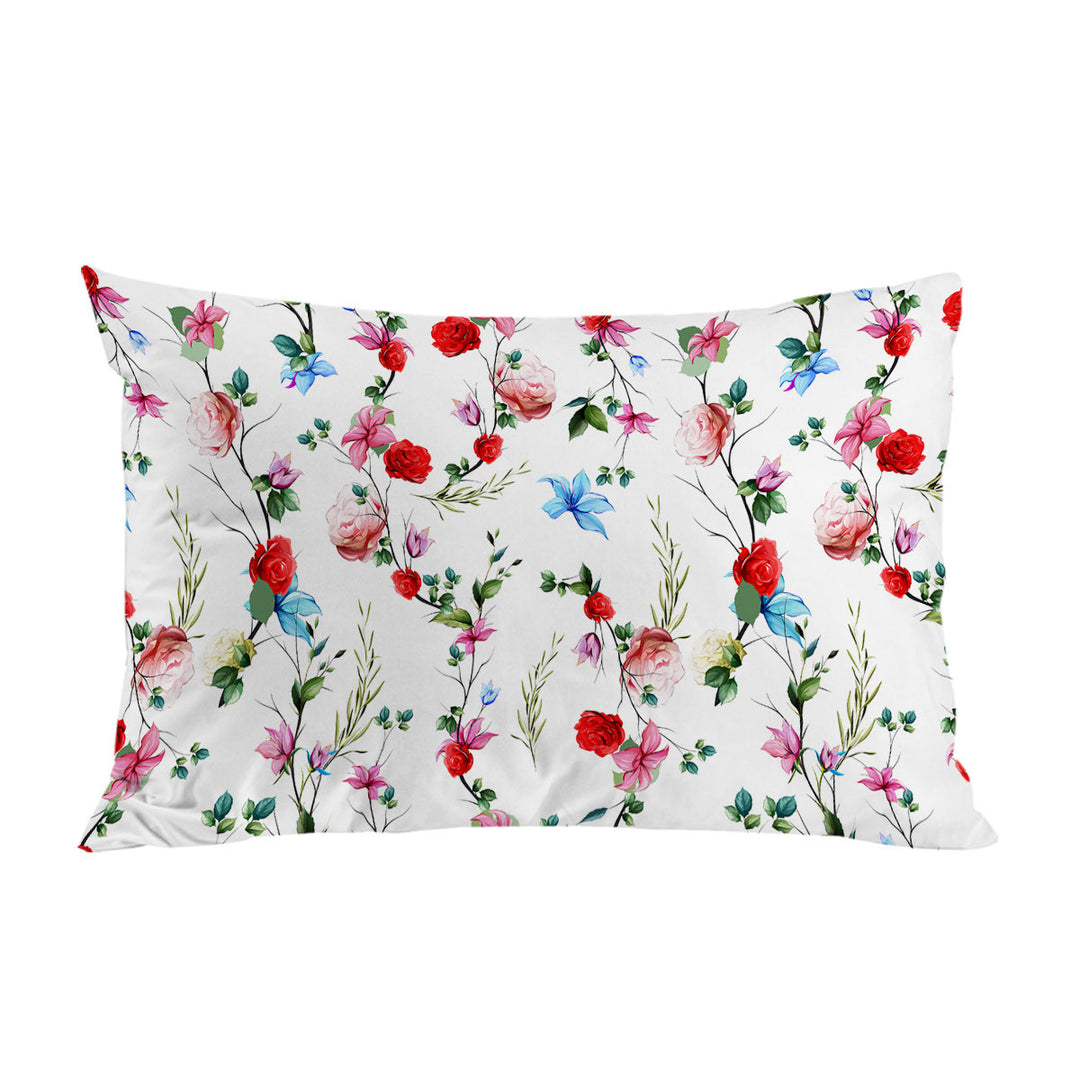 Multi Colored Flowers Pattern Pillow Case Covers