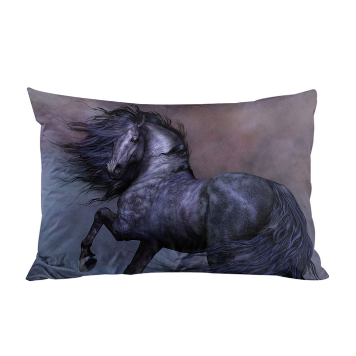 Mythos the Handsome Black Horse Pillowcase