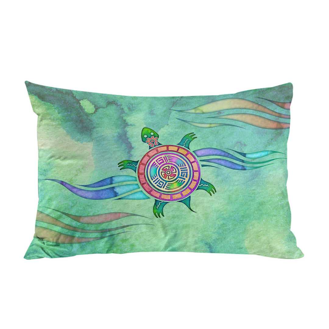 Native American Animal Art Painted Turtle Pillow Cases