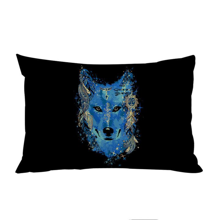 Native American Blue Wolf Pillowcase