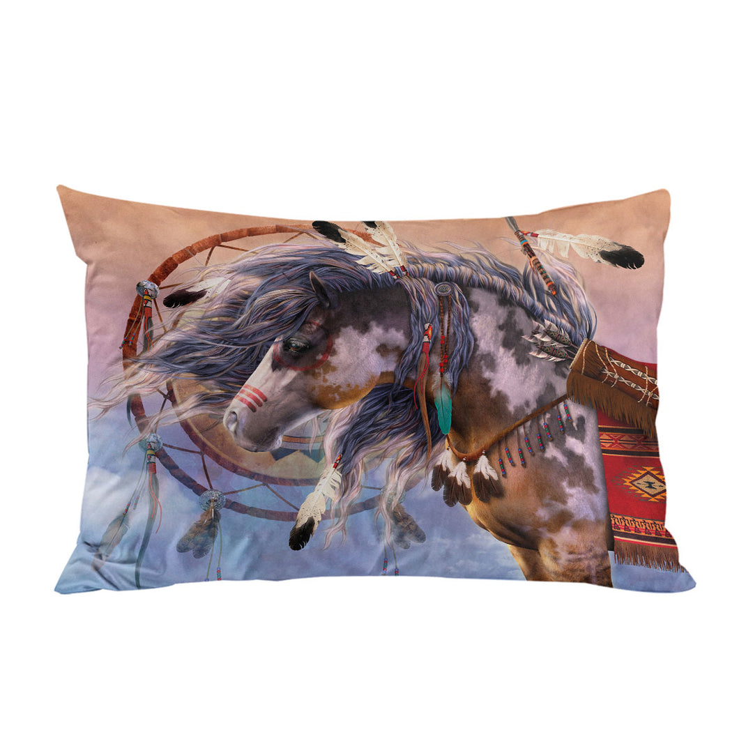 Native American Dream Catcher and Horse King Pillow Cases