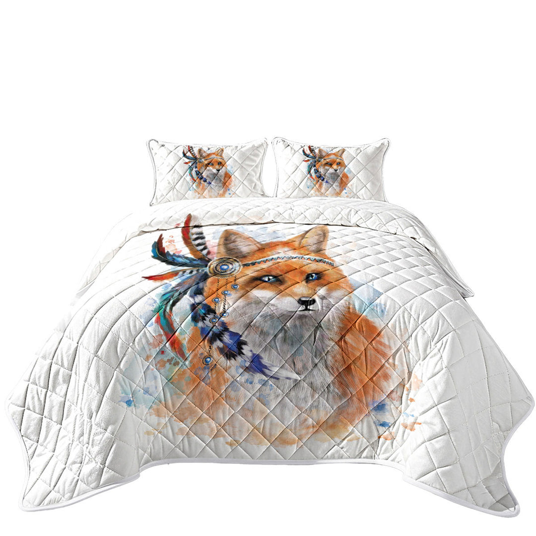 Native American Fox Coverlet