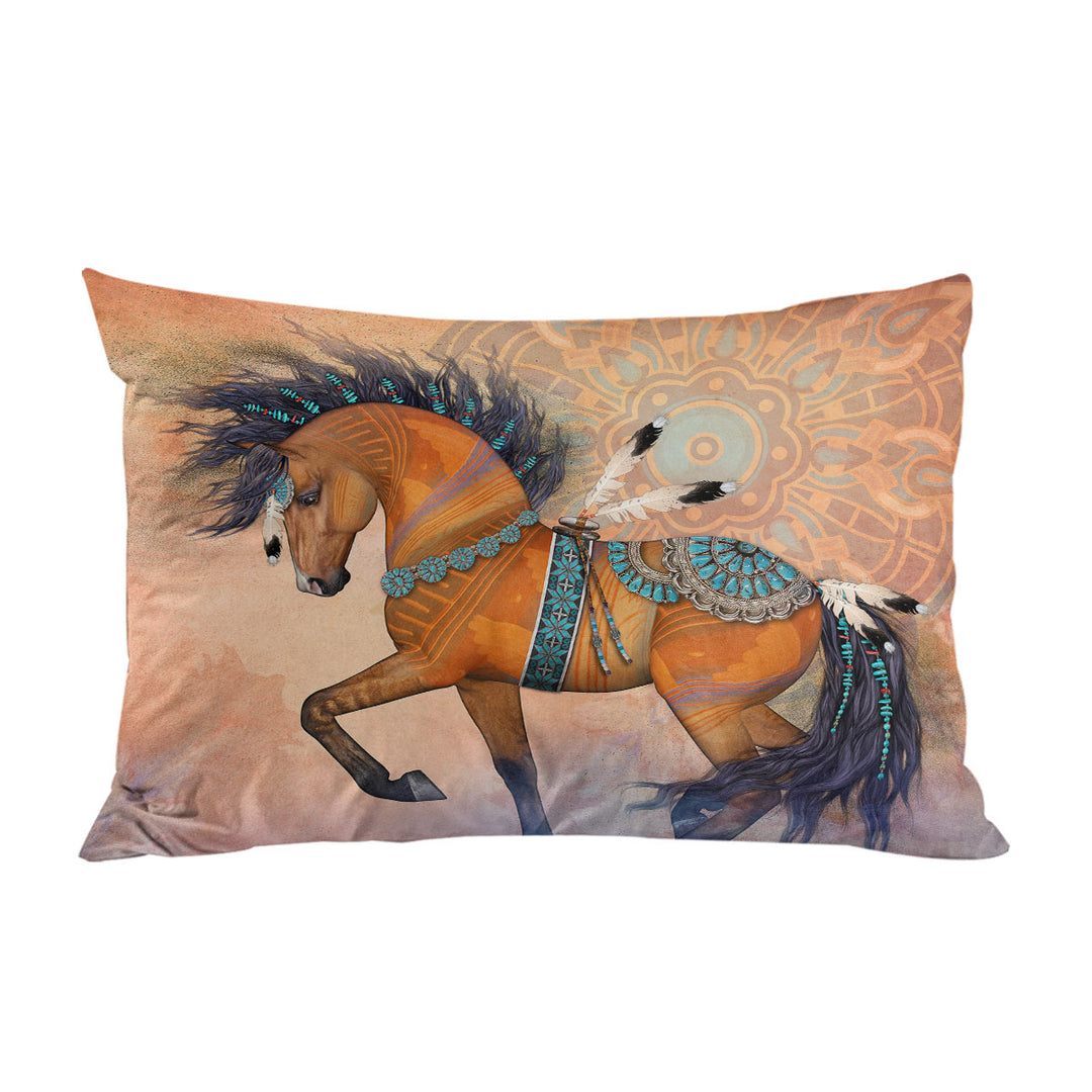 Native American Horse Art Native Treasure Pillowcase