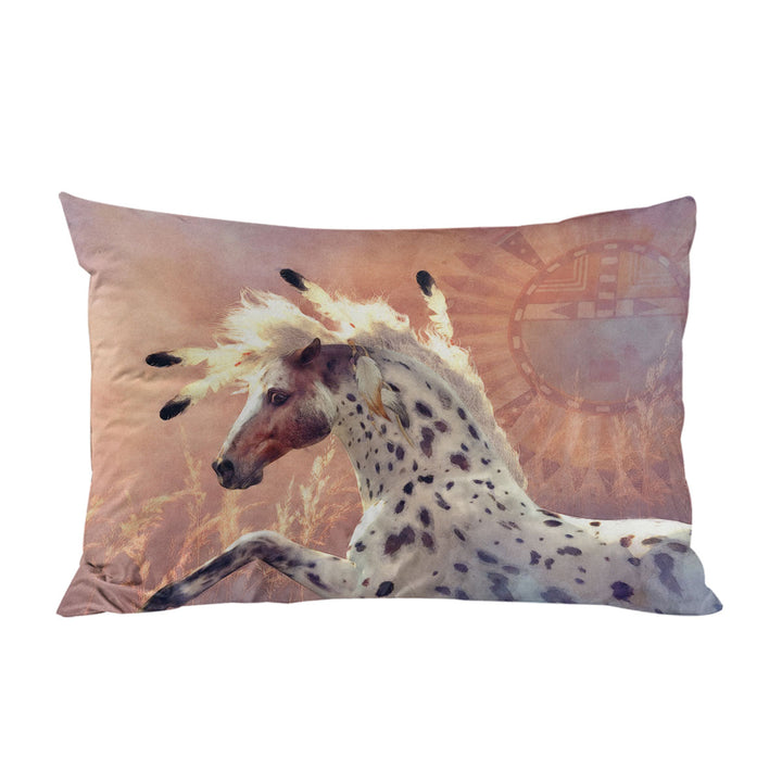 Native American Horses Art the Prairie Wind Pillowcase