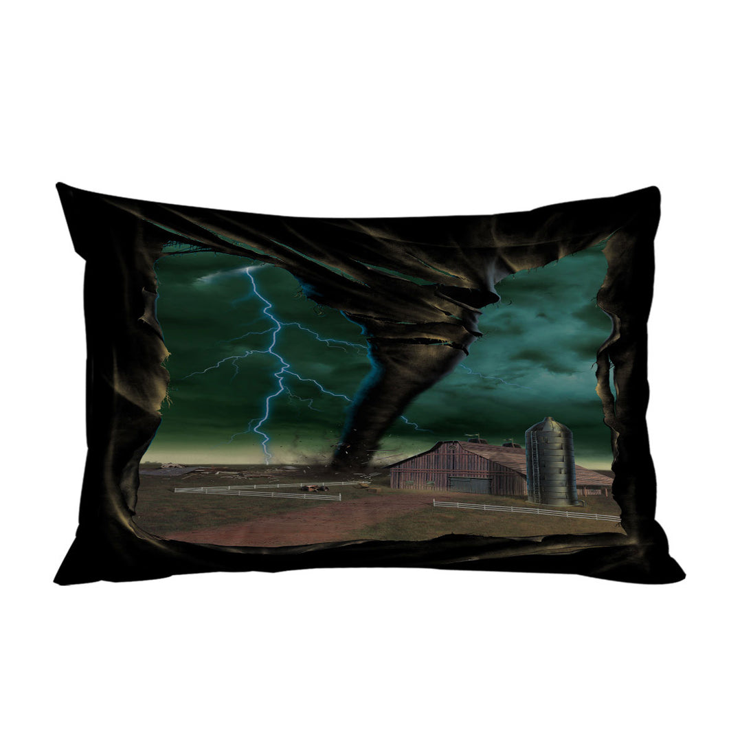 Natural Disaster Art Breaking Through Tornado Pillow Case Covers