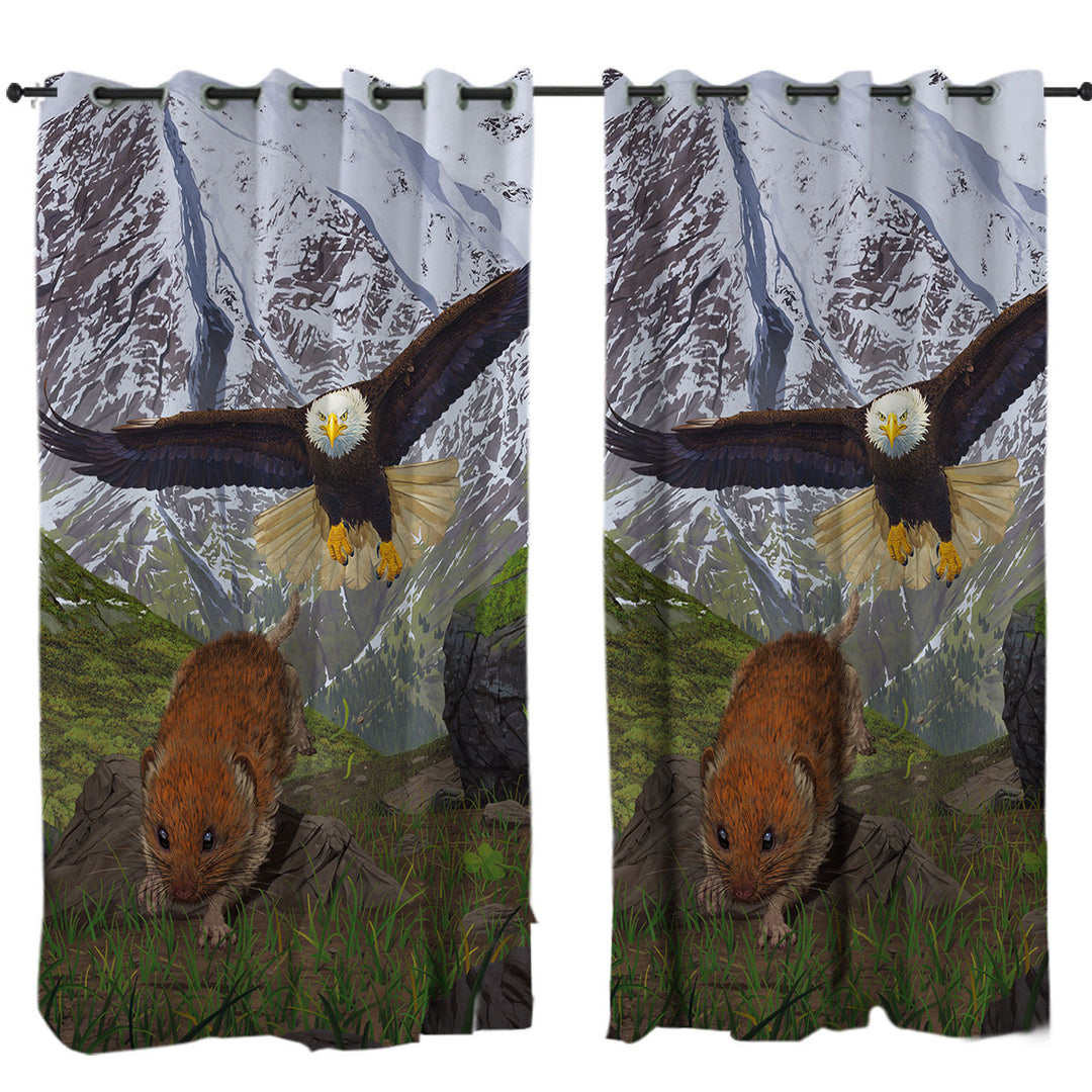 Nature Art Alaska Wild Eagle Curtains