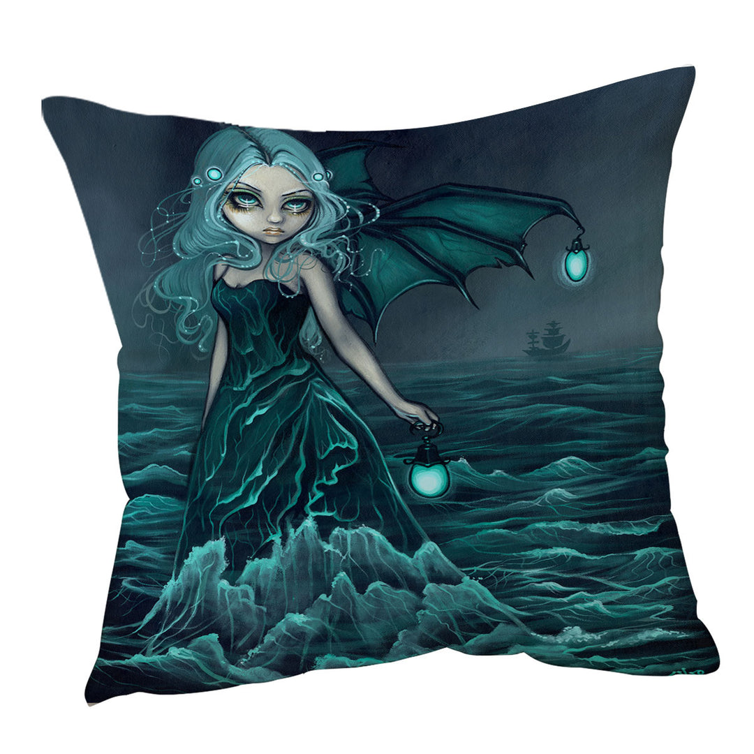 Nautical Cushion Covers Fantasy Art Sea Beacon the Ocean Angel