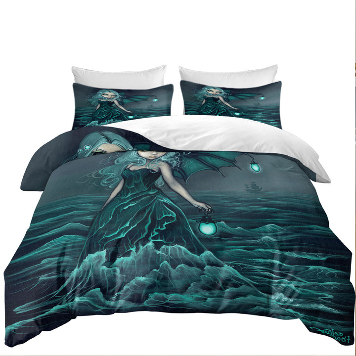 Nautical Fantasy Art Sea Beacon the Ocean Angel Duvet Covers