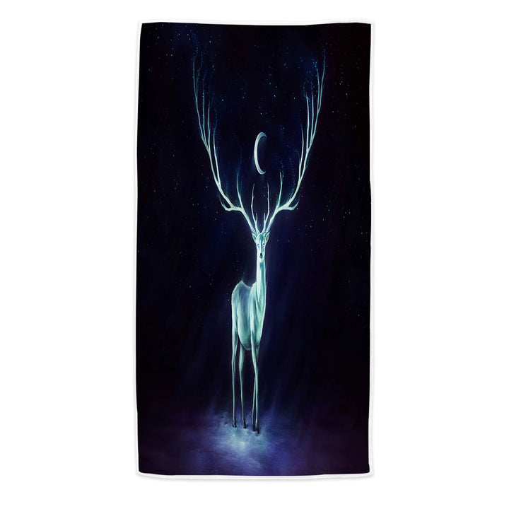 Night Bringer Magical Deer Microfiber Beach Towel