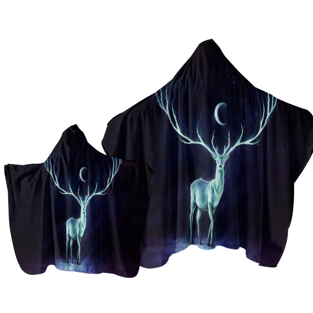 Night Bringer Magical Deer Towel with Hood