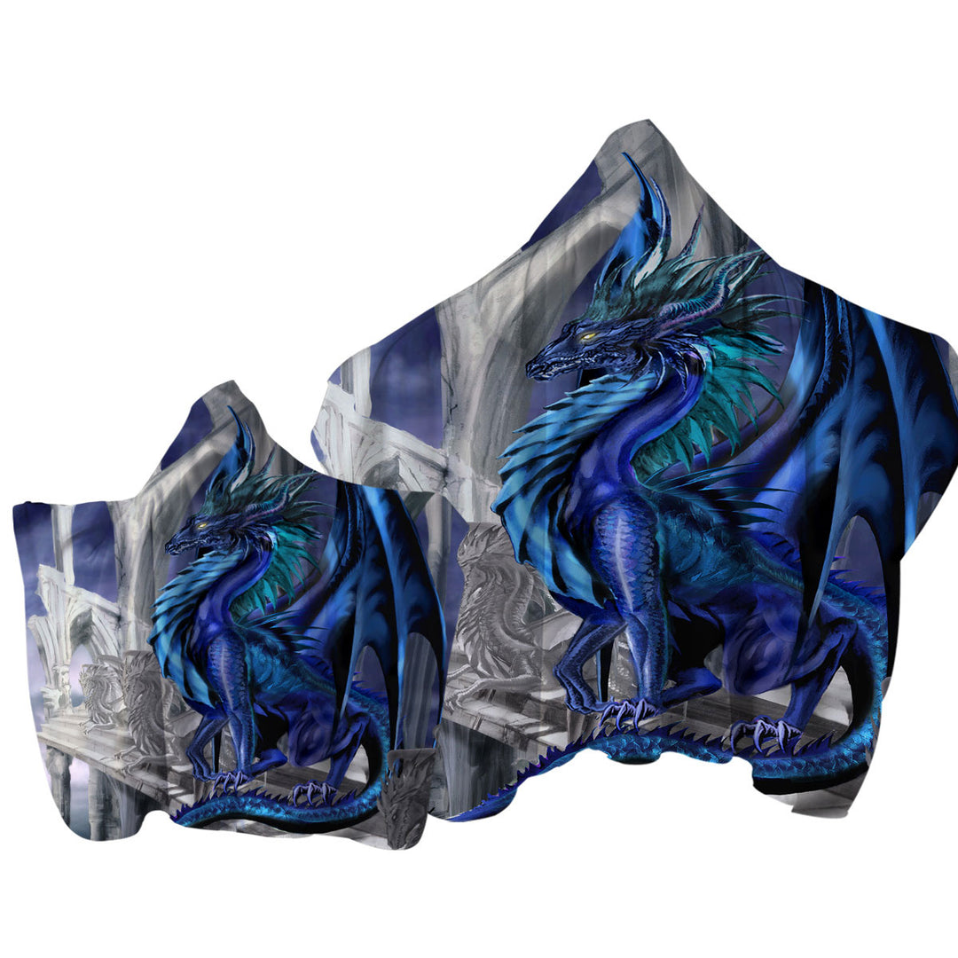 Nightfall Cool Purplish Dragon Towel with Hood