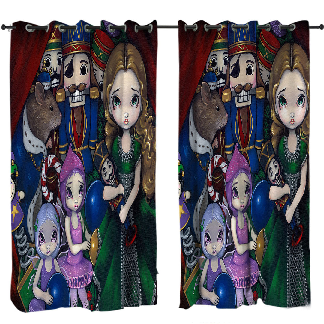 Nutcracker Suite Christmas Ballet Fairy Tale Drapes for Living Room