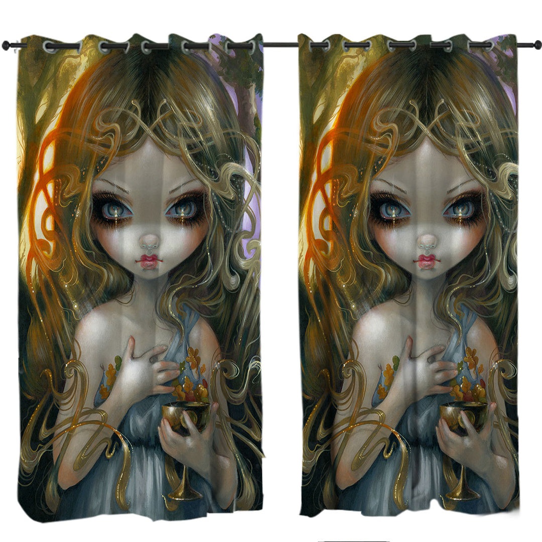 Oaken Mead Magical Fairy Maiden with Witchy Chalice Curtains