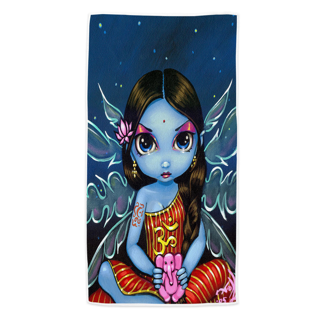 Oriental Fantasy Art Hindu Fairy Microfiber Beach Towel