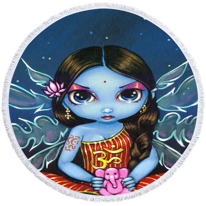 Oriental Fantasy Art Hindu Fairy Nice Beach Towels