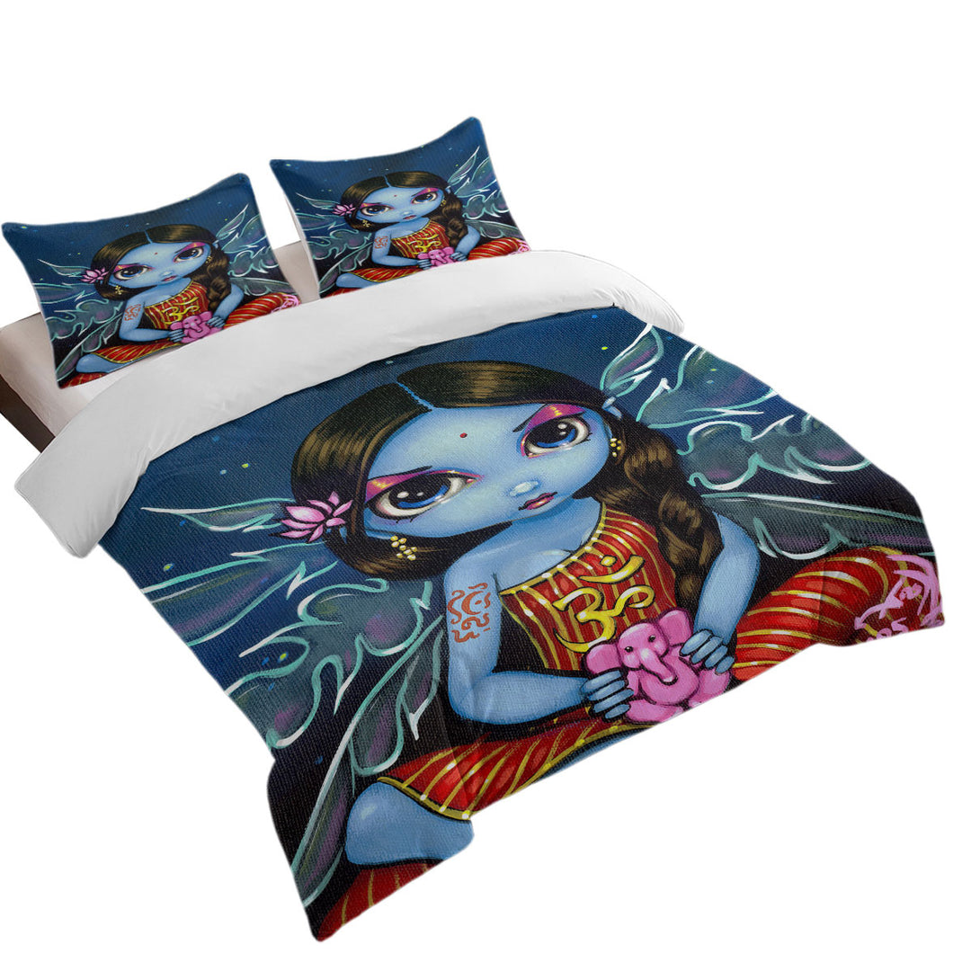 Oriental Fantasy Art Hindu Fairy full Size Duvet Cover