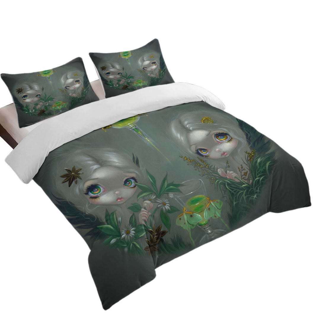 Oversized King Duvet Cover with Anise and Artemesia Two Absinthe Fairy Twin