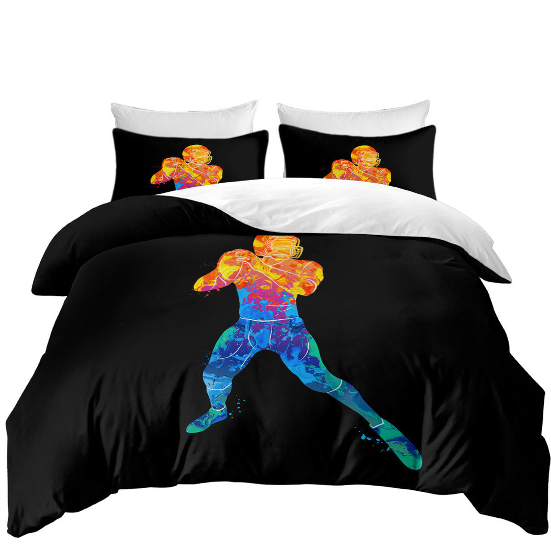 Oversized King Duvet Cover with Football Player