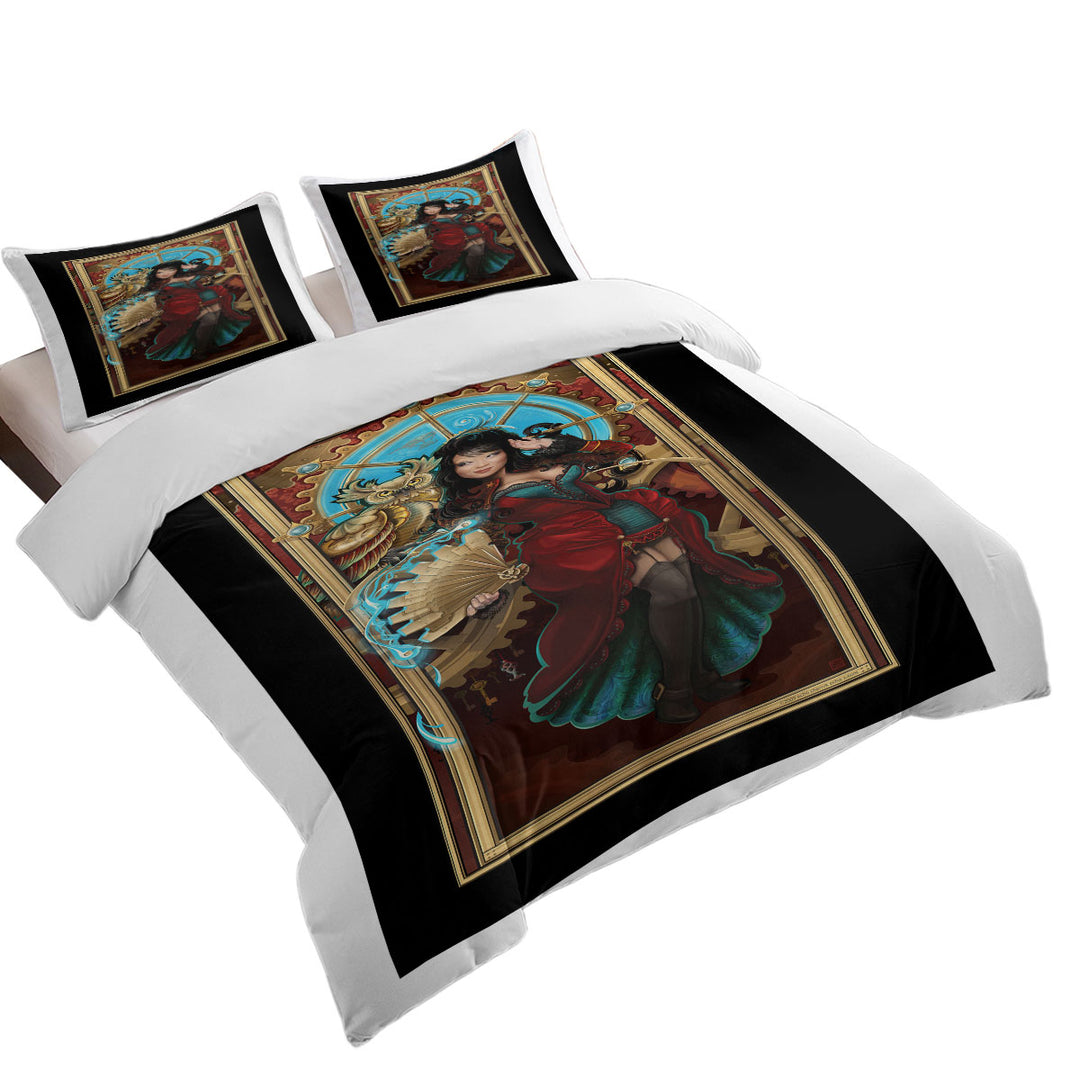 Owl and Beautiful Japanese Princess Duvet Covers