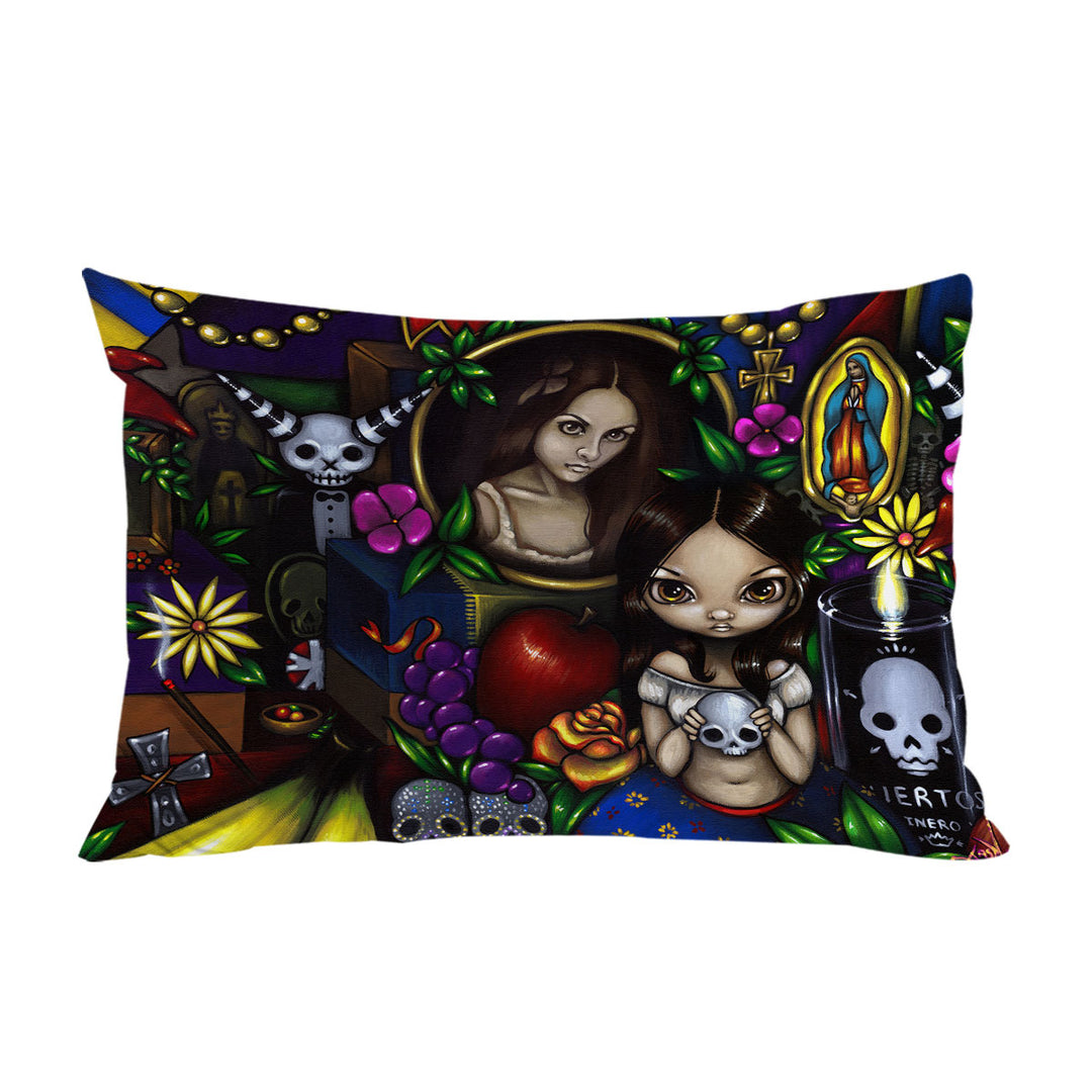 Painted Dia de los Muertos the Day of the Dead Pillowcase