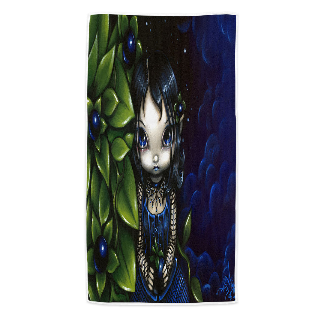 Painted Goth Girl Beach Towel