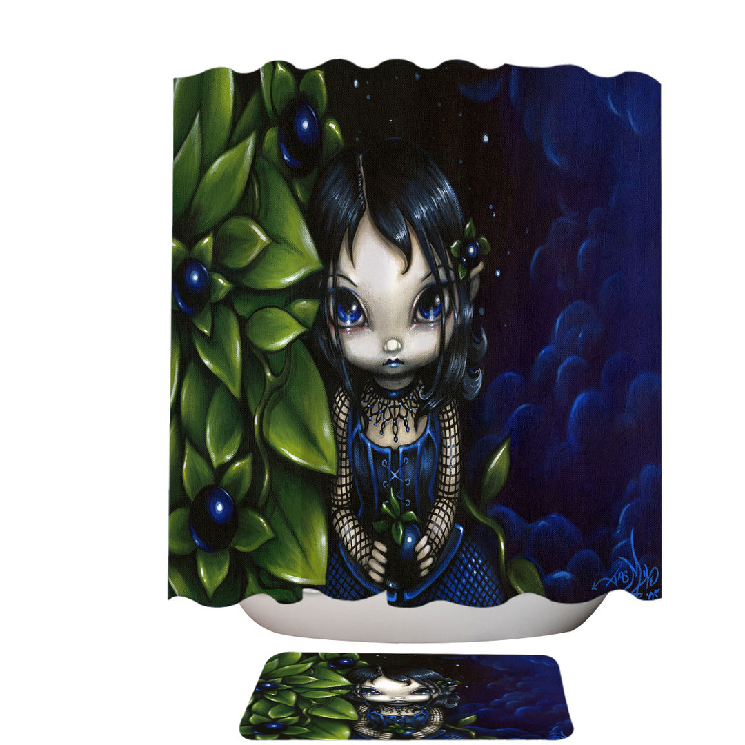 Painted Goth Girl Shower Curtain