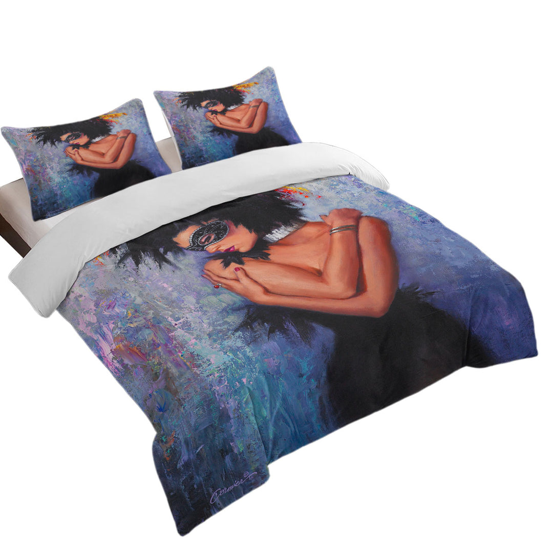 Painting of a Woman the Lady in Black Good Duvet Covers