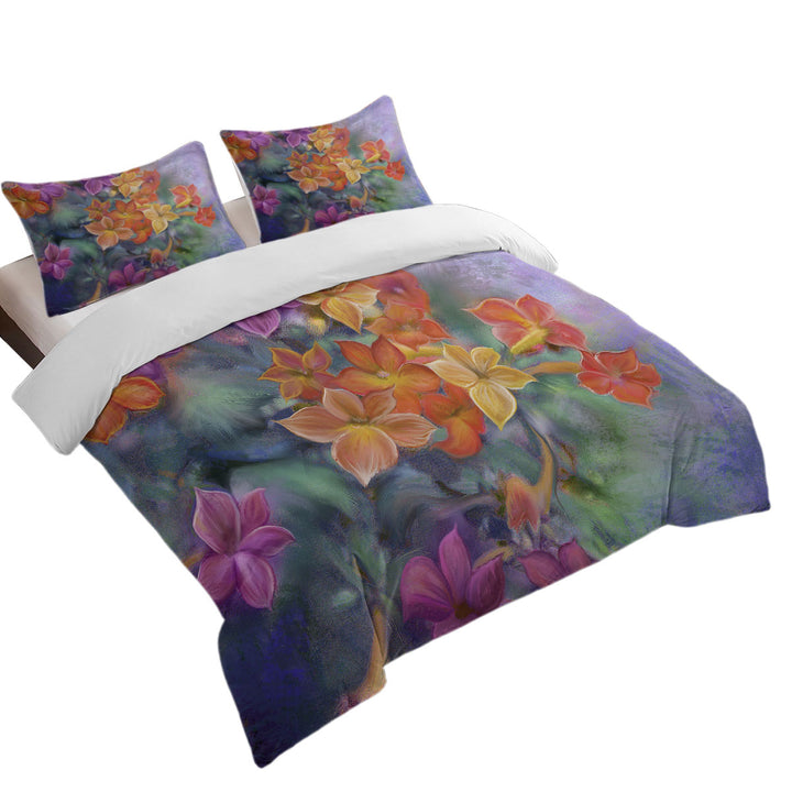 Pastel Art Blooms Flowers Oversized King Duvet Cover