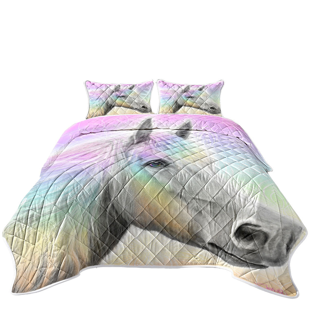 Pastel Dream Horse Coverlet