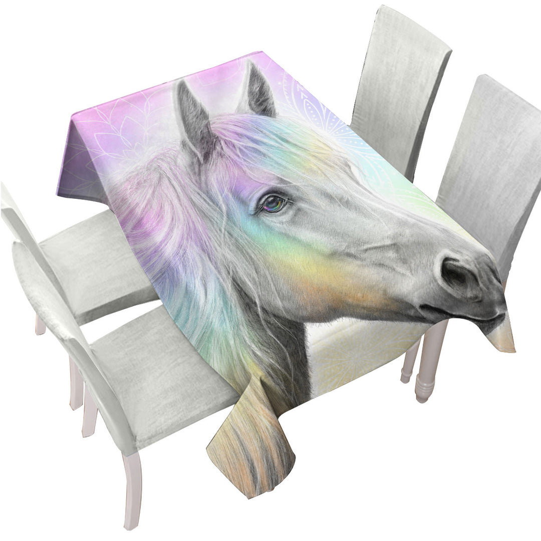 Pastel Dream Horse Tablecloths