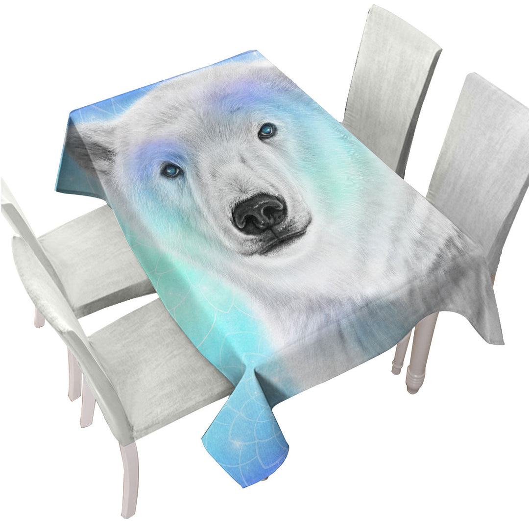 Pastel Dream Polar Bear Table Cover