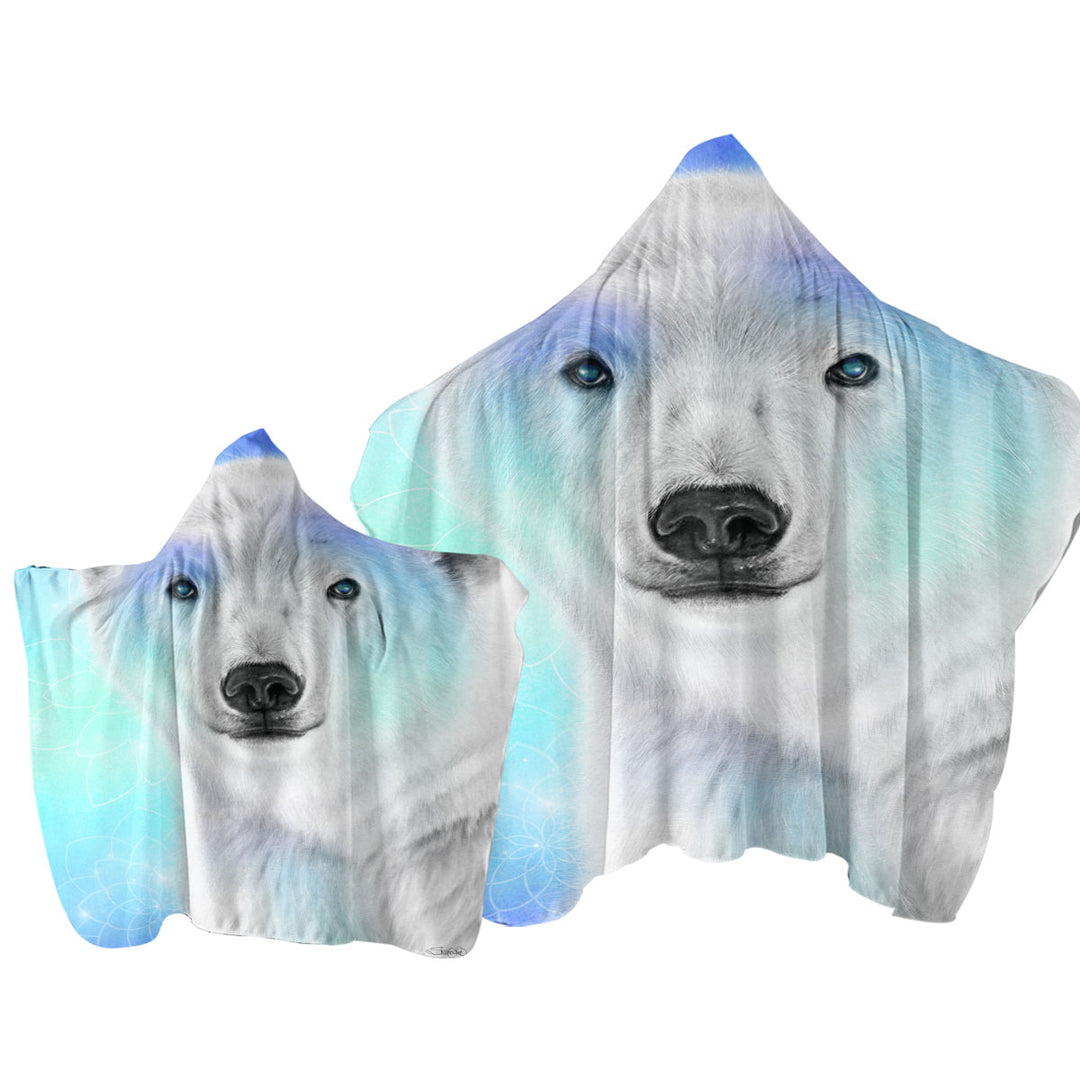 Pastel Dream Polar Bear Towel Hoodie