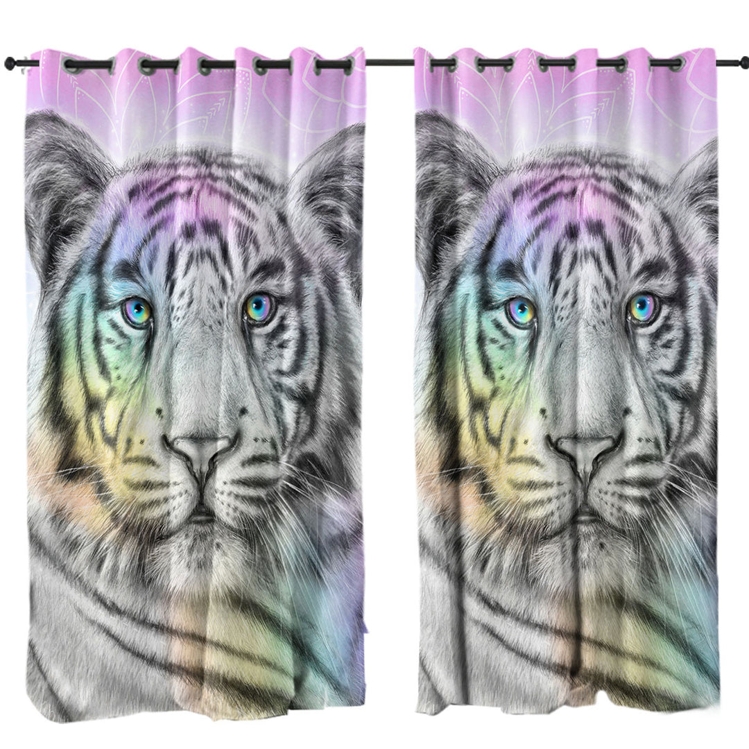 Pastel Dream Tiger Curtains