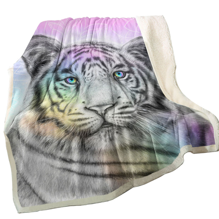 Pastel Dream Tiger Decorative Throws